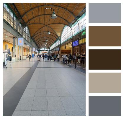 Roof Lamps Ticket Offices People Architecture City Station Urban Ceiling Platform Image